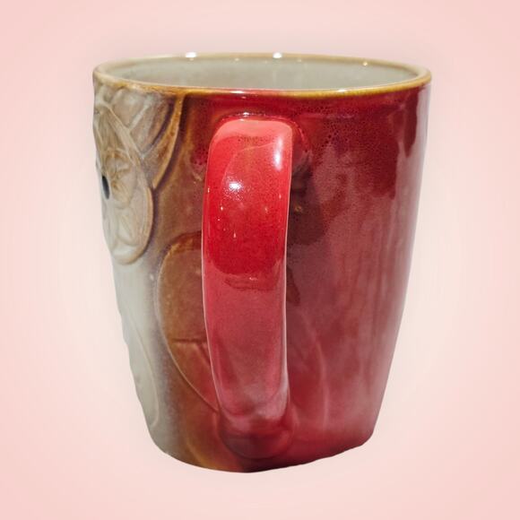 Gibson Home Owl Coffee Tea Mug Brown Glazed Pottery Rustic 16 Oz - Picture 3 of 7